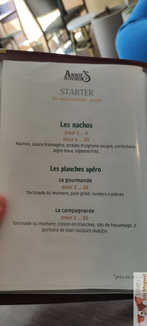 starters at Annie's Kitchen in Lille