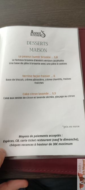 sweets at Annie's Kitchen in Lille