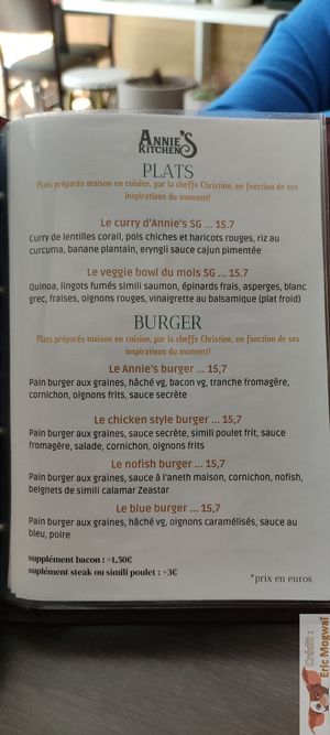 plates at Annie's Kitchen in Lille