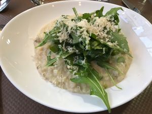 Creamy risotto with asparagus at Annie's Kitchen in Lille