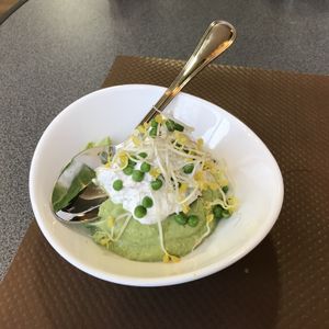 Green peas cold soup at Annie's Kitchen in Lille