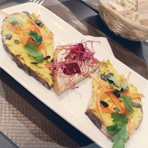 Very tasty spreads on bread at Annie's Kitchen in Lille