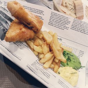 Fish and chips  at Annie's Kitchen in Lille