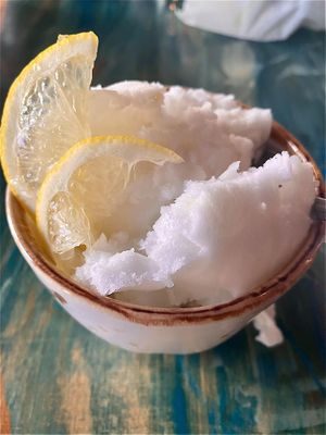 Lemon sorbet at PopoJito Med-Mex Kitchen in Scarsdale