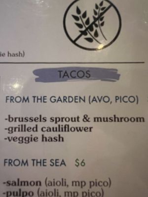 Vegan tacos   at PopoJito Med-Mex Kitchen in Scarsdale