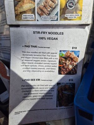 Menu May 2026 at Plant Based Eatery - Food Stand in Wollongong