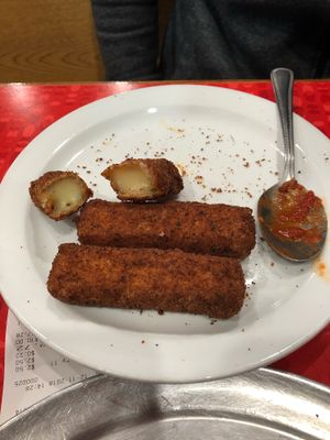 Mozzarella sticks ! at Bario's Pizza in Staten Island