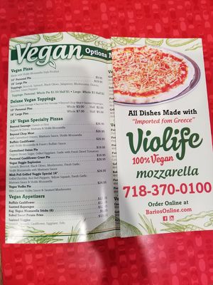 Lots of options at Bario's Pizza in Staten Island