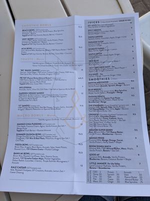 Menu at Fix & Repeat in Bend