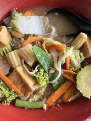 Tom yum soup  at The Little Buddha in Stamford