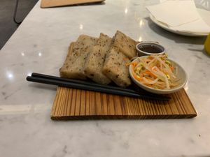Turnip cake - a Taiwanese classic at Herbivore - Shin Kong Mitsukoshi in Taipei