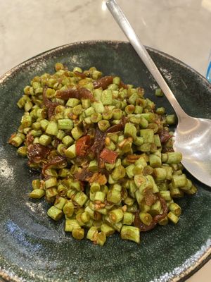 Love how they chop the beans in this dish.. so good!  at Herbivore - Shin Kong Mitsukoshi in Taipei