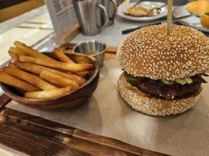 Spicy tex mex burger, NTD 415 at Herbivore - Shin Kong Mitsukoshi in Taipei