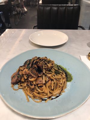 Balsamic mushroom pasta at Herbivore - Shin Kong Mitsukoshi in Taipei