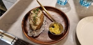 Baked potato with vegan mozzarella and mushrooms at Herbivore - Shin Kong Mitsukoshi in Taipei