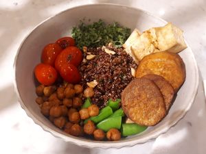 Buddha bowl 430 TWD at Herbivore - Shin Kong Mitsukoshi in Taipei