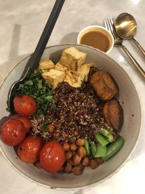 Curry Buddha Bowl with Sweet potatoes ♥️ at Herbivore - Shin Kong Mitsukoshi in Taipei