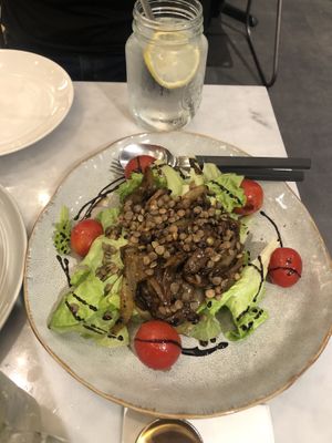 Mushroom Lentil Salad at Herbivore - Shin Kong Mitsukoshi in Taipei