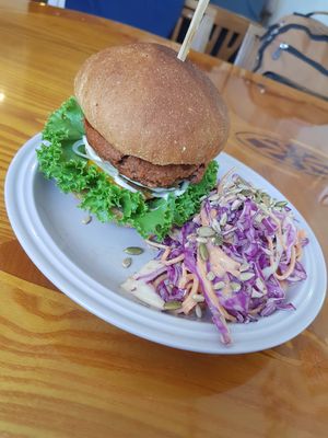 Veef burger! YES YES YES YES YES at And 유 (Yu) Cafe in Jeju