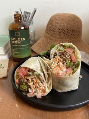 Falafel wrap  at And 유 (Yu) Cafe in Jeju