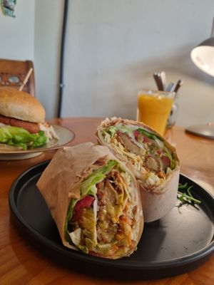 Fricken wrap at And 유 (Yu) Cafe in Jeju