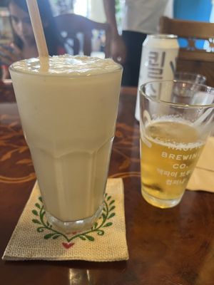 Pina Colada smoothie  at And 유 (Yu) Cafe in Jeju