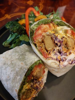 "Chicken" wrap at And 유 (Yu) Cafe in Jeju