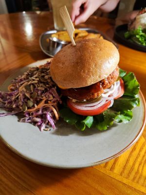 Vegan Cheese Burger at And 유 (Yu) Cafe in Jeju