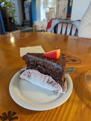 Best chocolate cake in my life at And 유 (Yu) Cafe in Jeju
