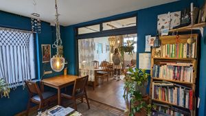 Interior at And 유 (Yu) Cafe in Jeju