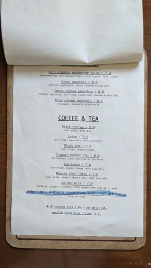 Vegan Menu March 2024 at And 유 (Yu) Cafe in Jeju