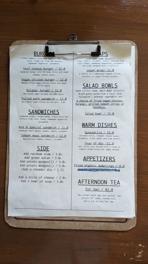 Vegan Menu March 2024 at And 유 (Yu) Cafe in Jeju