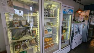 Retail section at And 유 (Yu) Cafe in Jeju