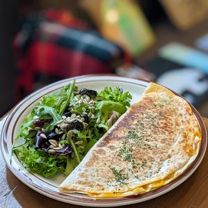 Vegan Quesadilla at And 유 (Yu) Cafe in Jeju