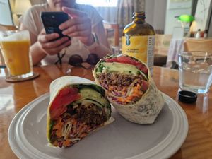 Pulled Pork Wrap at And 유 (Yu) Cafe in Jeju