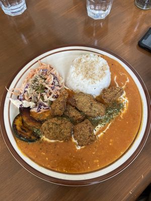 Vegan chicken curryy  at And 유 (Yu) Cafe in Jeju