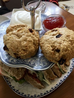 Scones with strawberry jam and cream  at And 유 (Yu) Cafe in Jeju