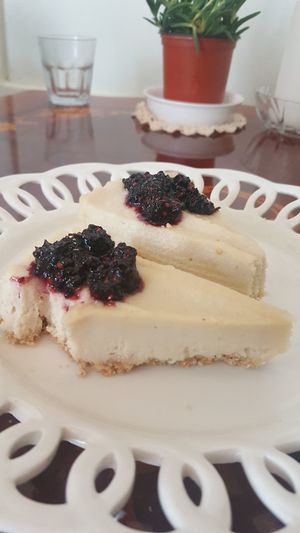 Vegan cheesecake at And 유 (Yu) Cafe in Jeju