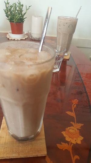 Delicious cold brew with soy milk at And 유 (Yu) Cafe in Jeju