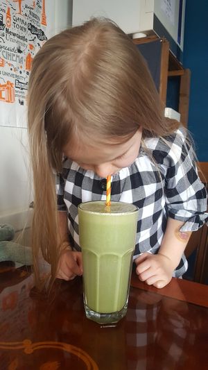 Green smoothie at And 유 (Yu) Cafe in Jeju