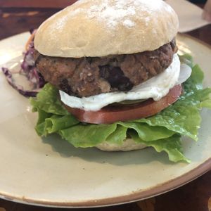 Burger at And 유 (Yu) Cafe in Jeju