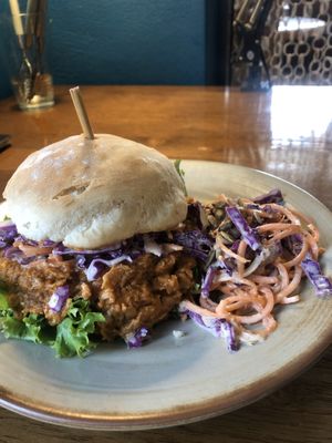Vegan pulled pork sandwitch at And 유 (Yu) Cafe in Jeju