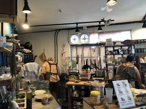 Kitchen area  at And 유 (Yu) Cafe in Jeju