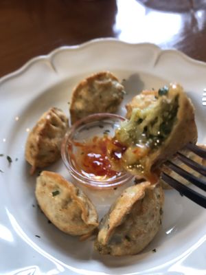 Cute dumplings  at And 유 (Yu) Cafe in Jeju