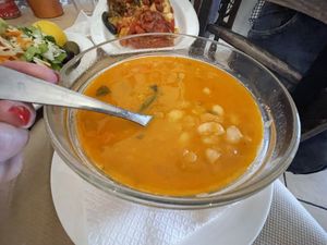 Fasolada or bean soup    at Maro Tavern in Naxos