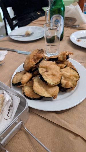 Fried eggplant at Maro Tavern in Naxos