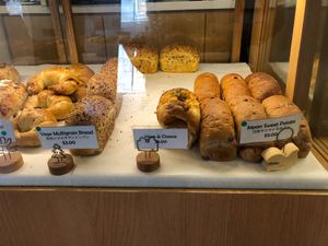 bread on display  at Oishi Pan Bakery in Central Singapore