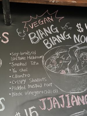 Menu on the wall at M Kokko in Durham