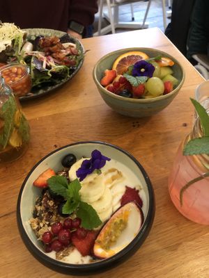 Fruit bowl and Granola  at That's Toast in Bruges