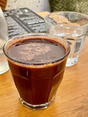 Red Ruby - slow pressed juice mix with beetroot and fruits  at That's Toast in Bruges